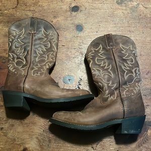 Brown Leather Cowboy Boots Men’s Size 7D.